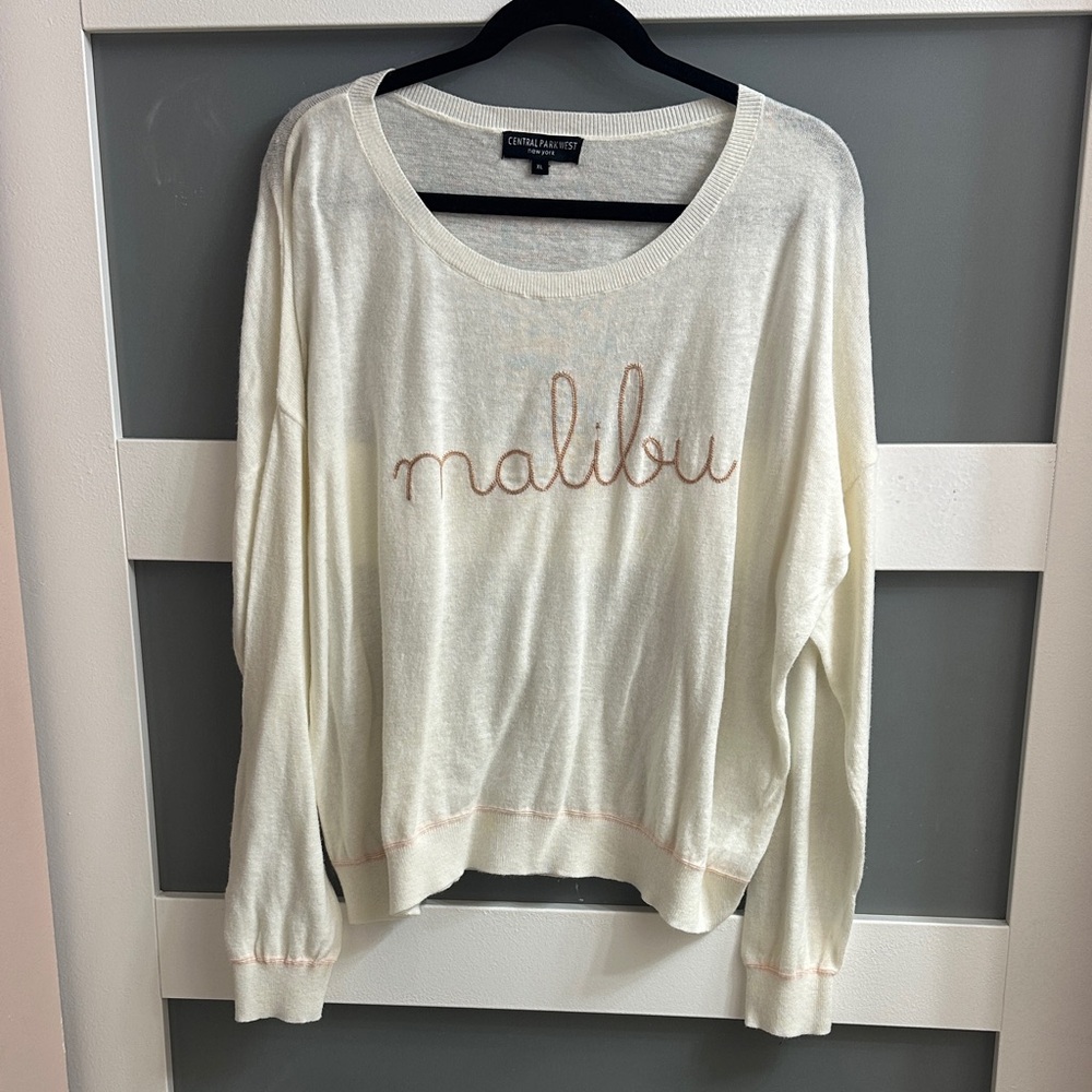 Central Park West Cream Malibu Sweater